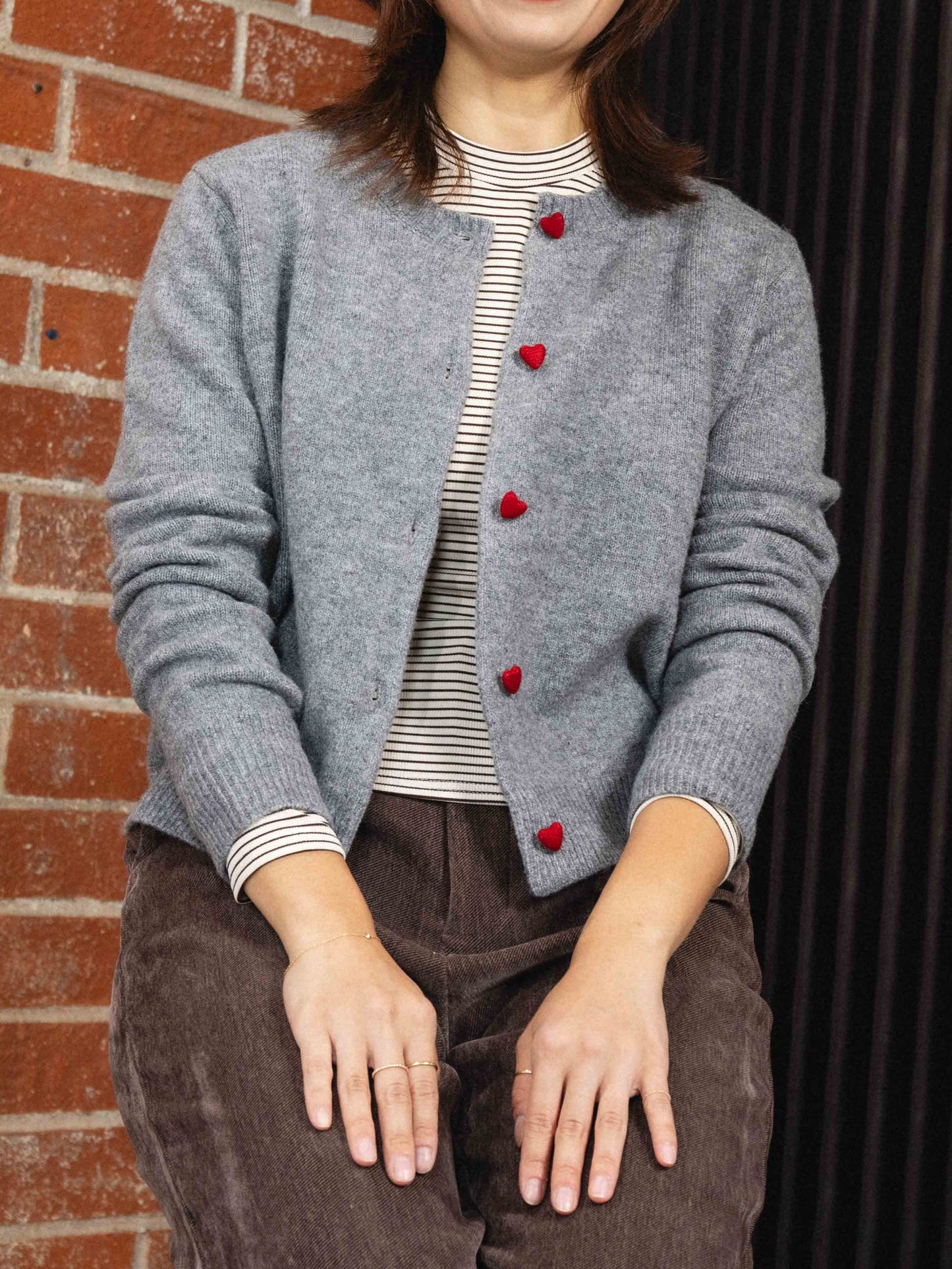 Leighton Heart Button Cardi