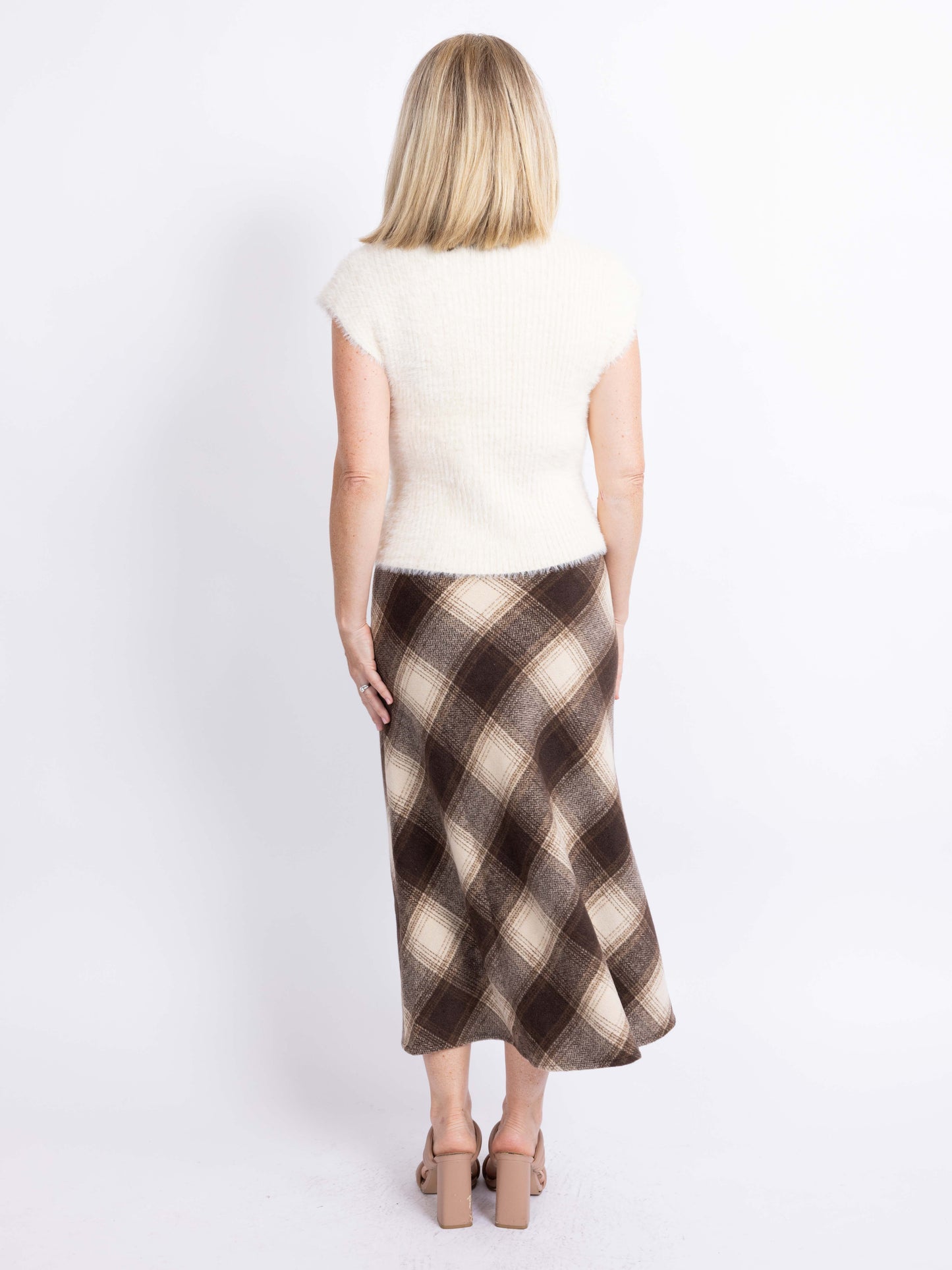 Sonata Plaid Bias Skirt