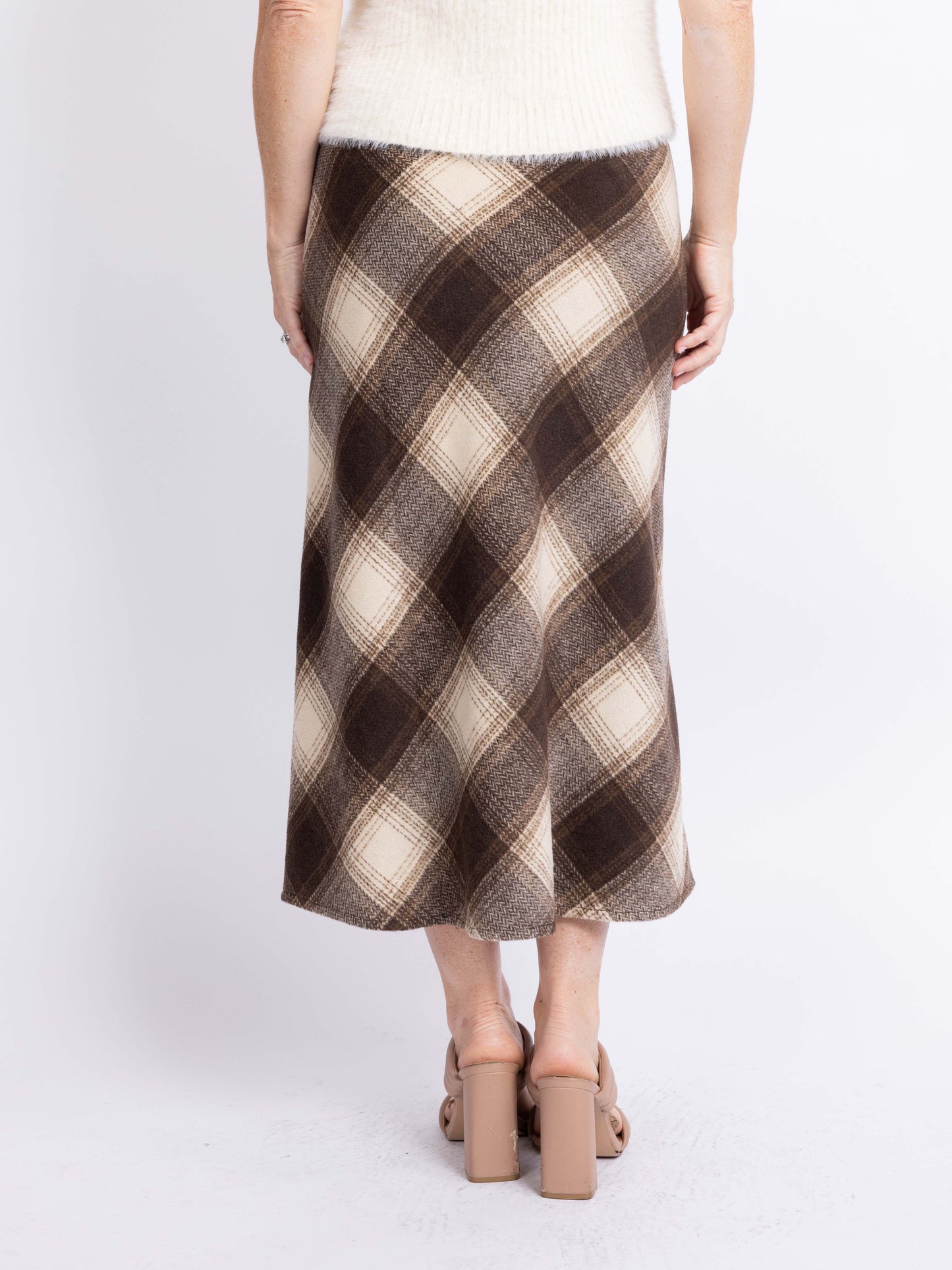 Sonata Plaid Bias Skirt