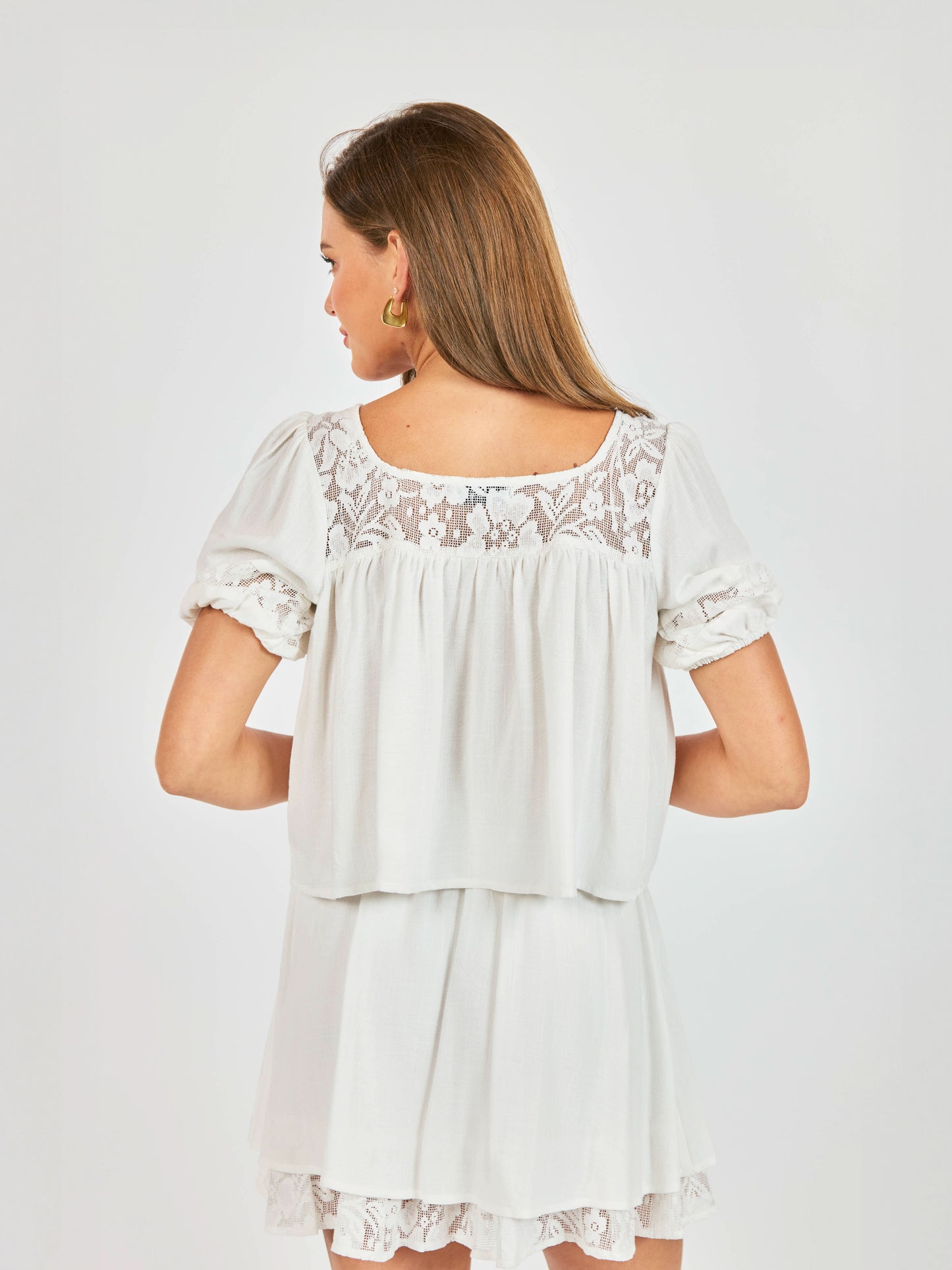 Misty Lace Inset Top