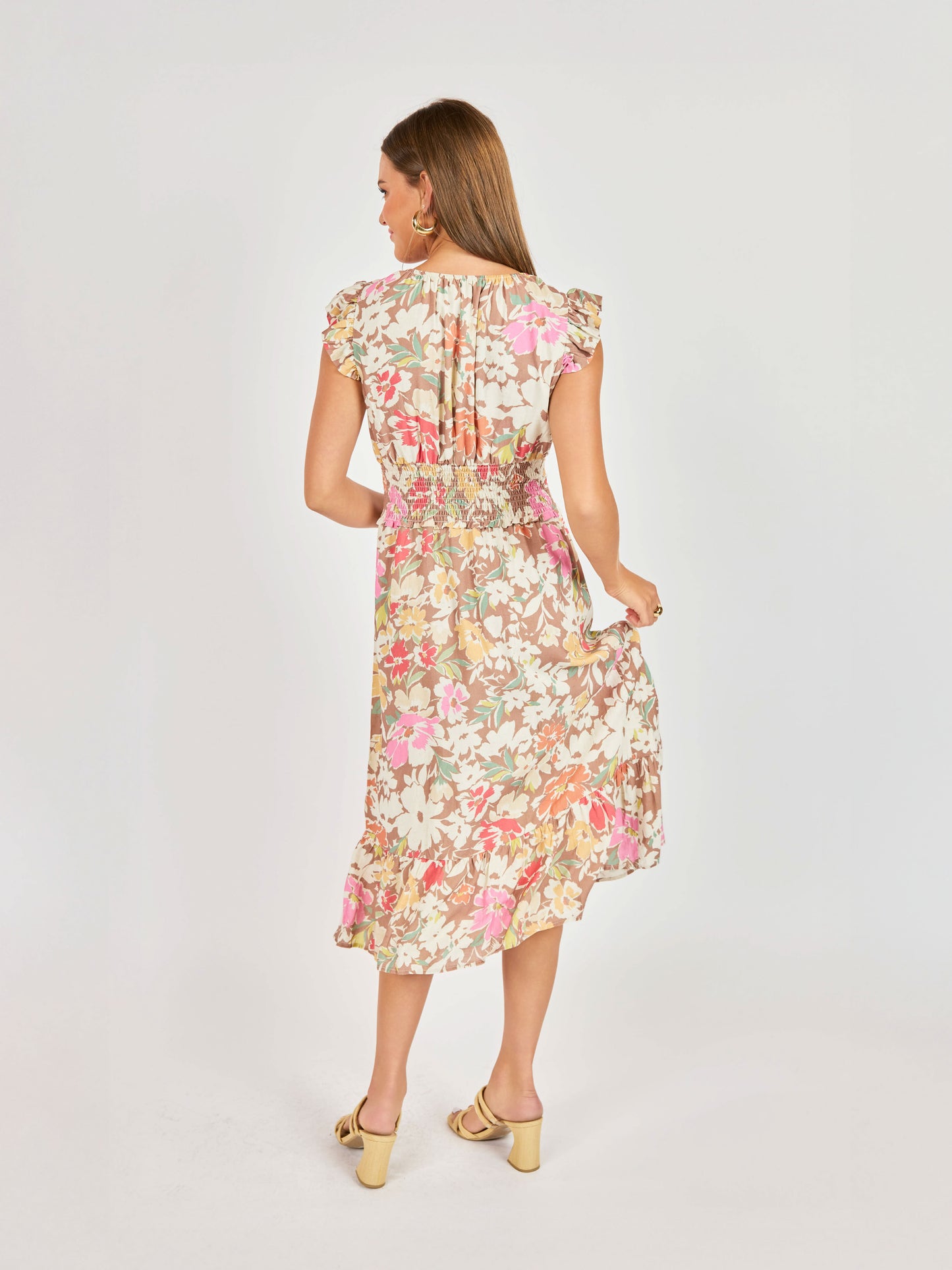 Floral Dunes Midi Dress