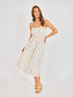 Bouquet Sweetheart Midi Dress