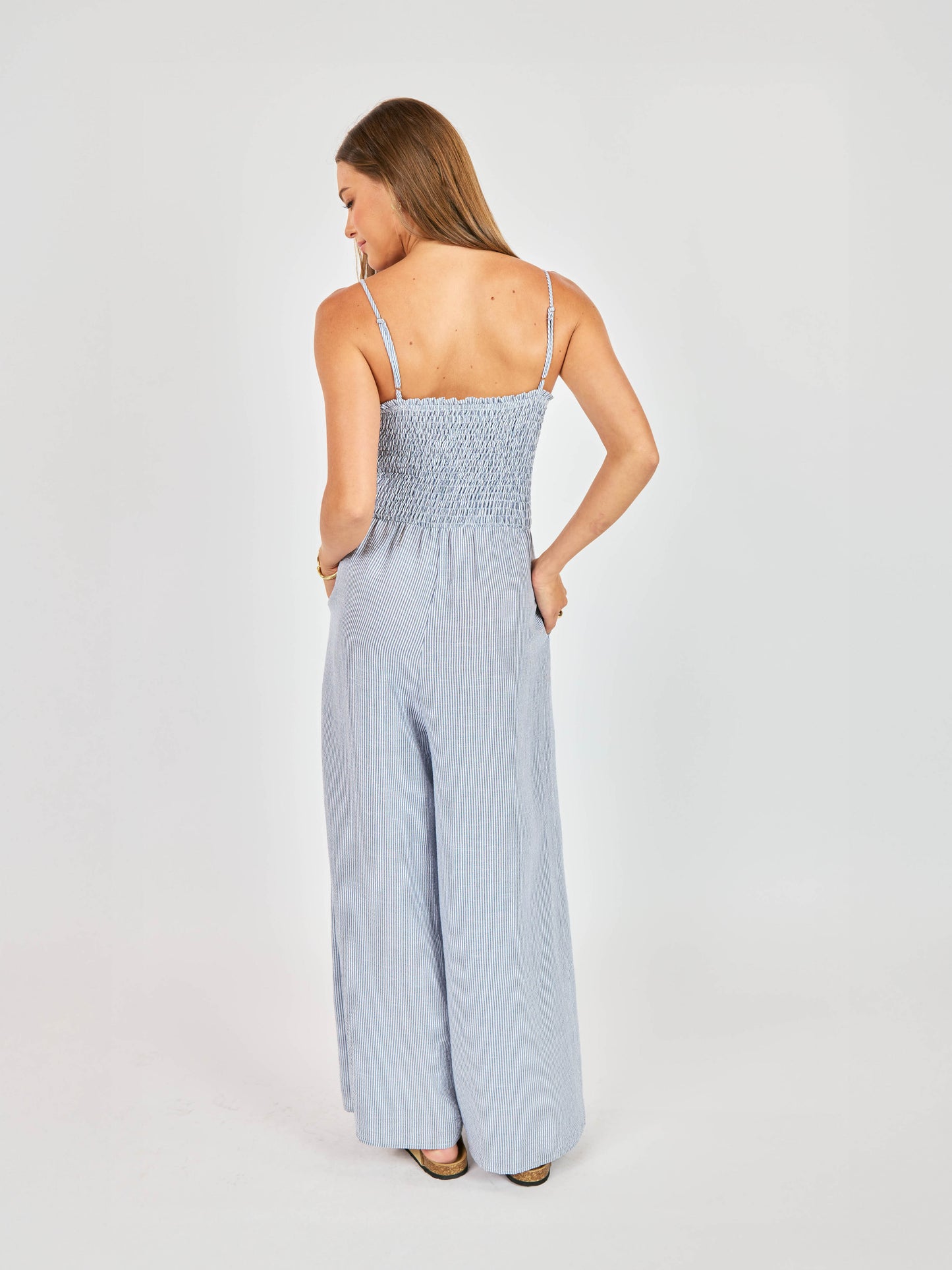 Garden Sun Smocked Jumpsuit