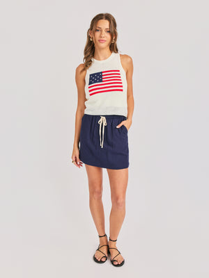 American Spirit Sweater Tank in Ivory - front view