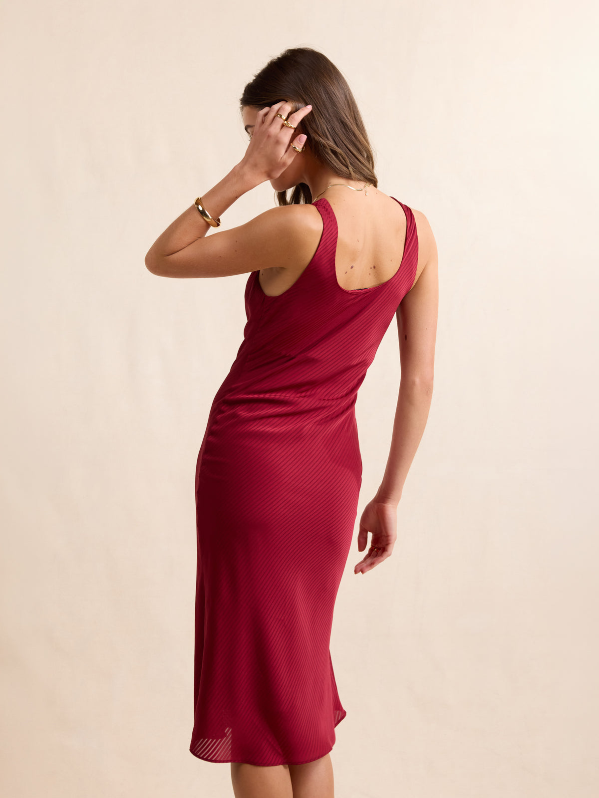 Inner Circle Cowl Neck Midi Dress