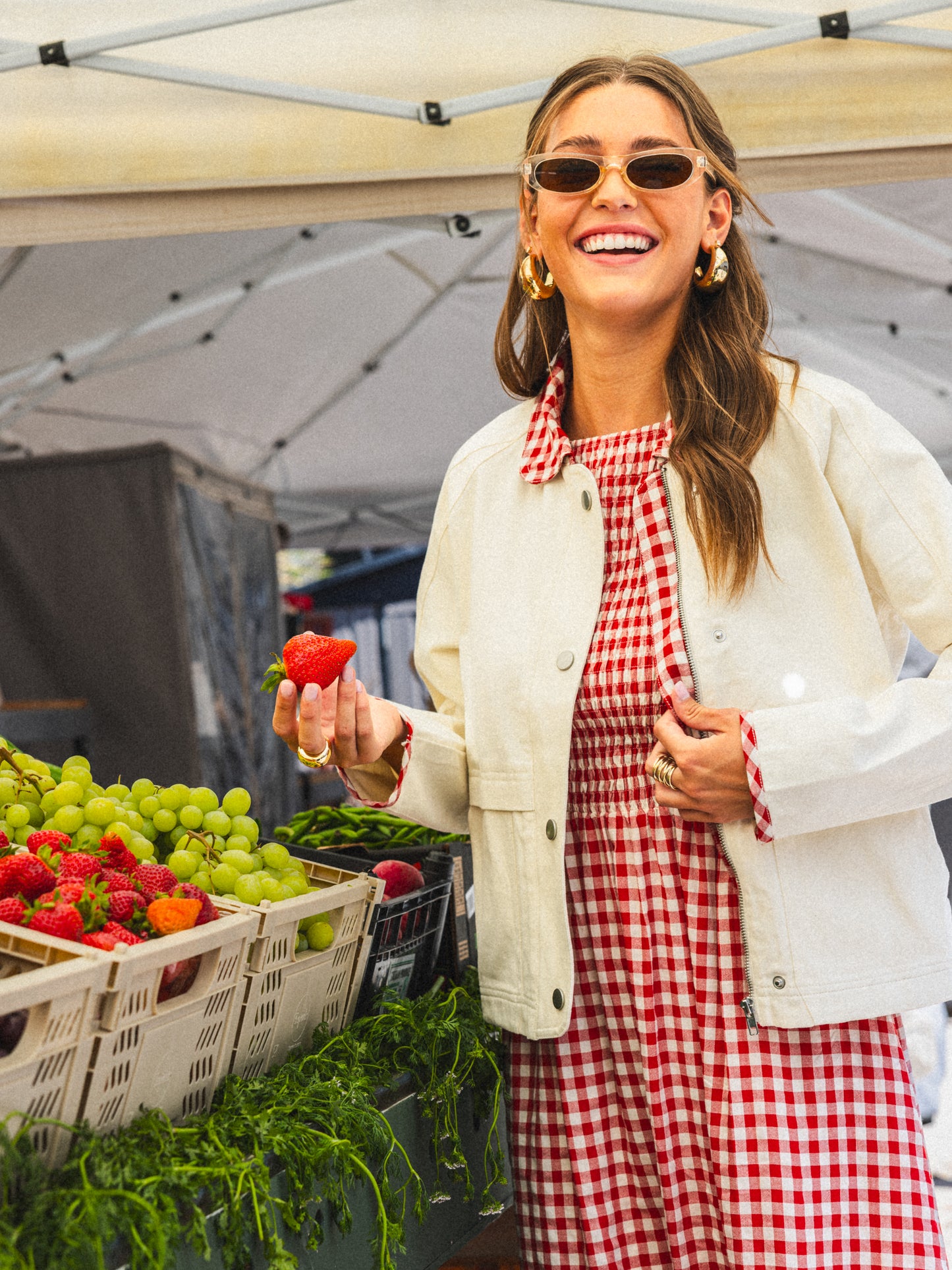 Teacup Gingham Barn Jacket