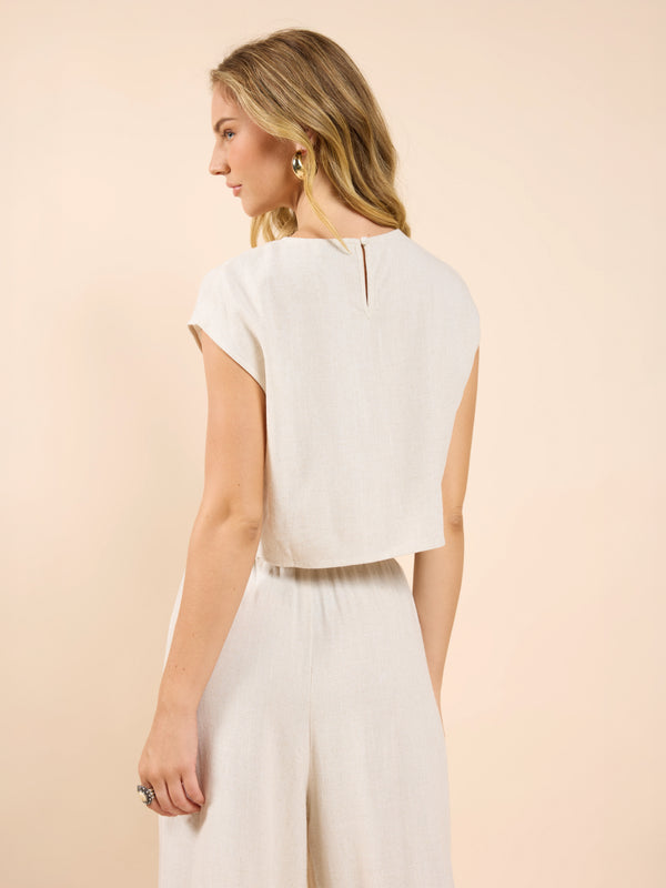 Sugarloaf Sleeveless Linen Top