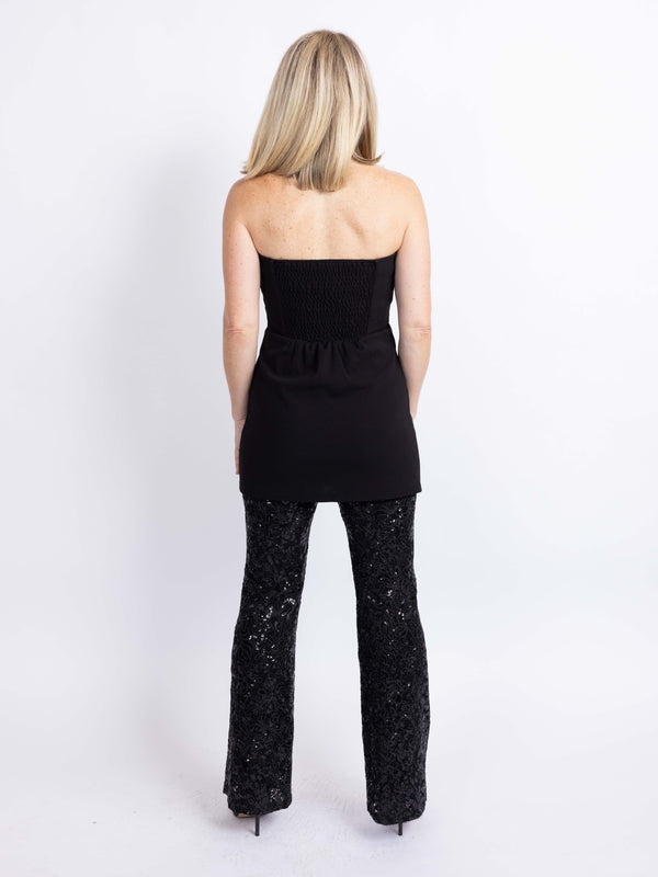 Stardom Strapless Sequin Jumpsuit