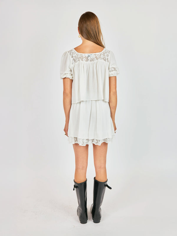 Misty Lace Inset Top