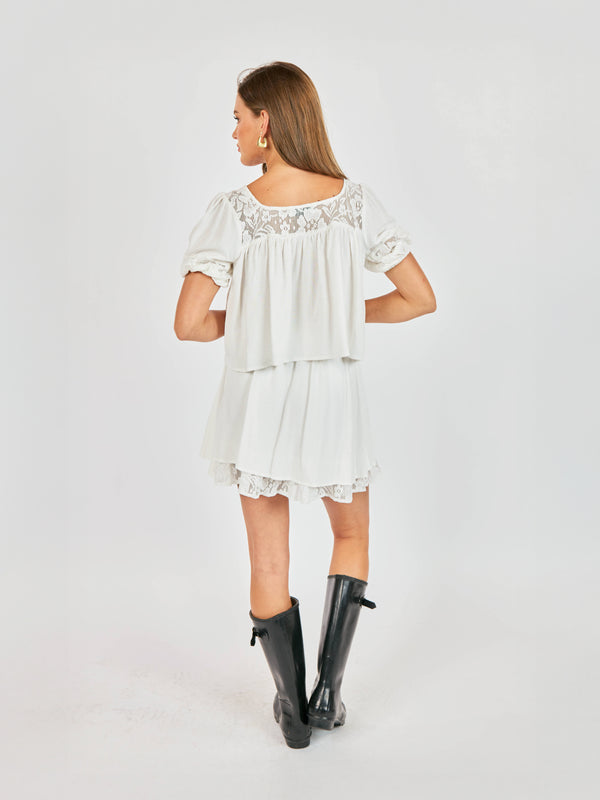 Misty Lace Inset Top