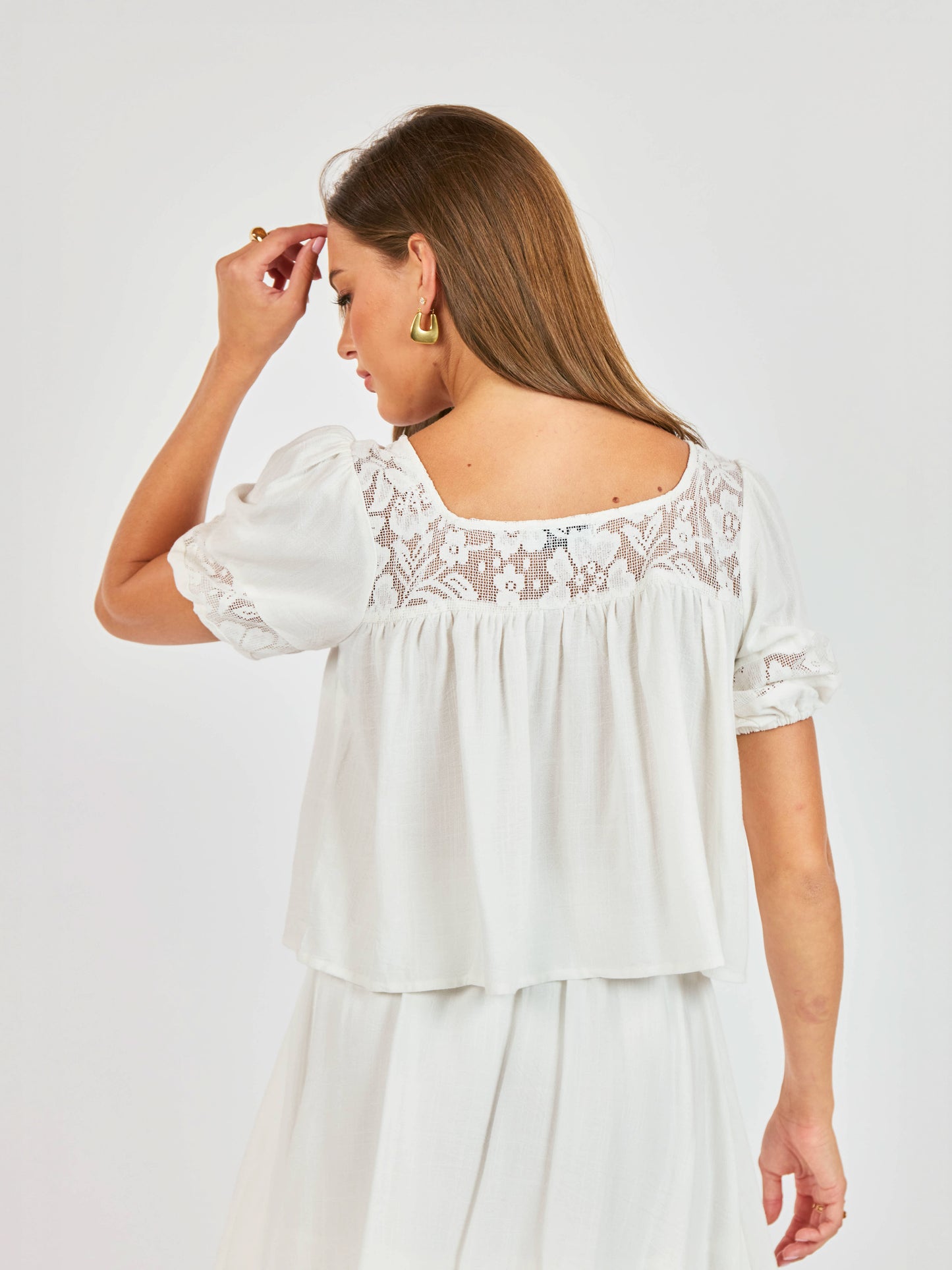 Misty Lace Inset Top