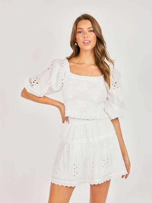 Bloomfield Smocked Top