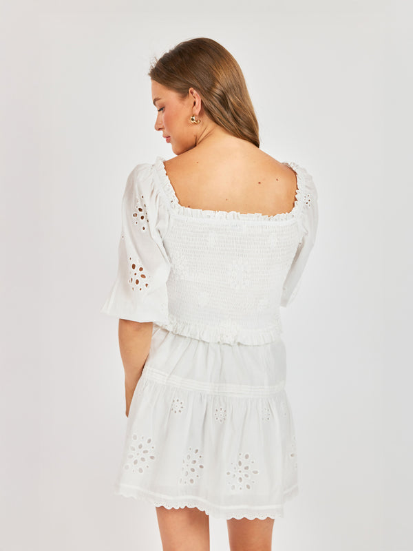 Bloomfield Smocked Top