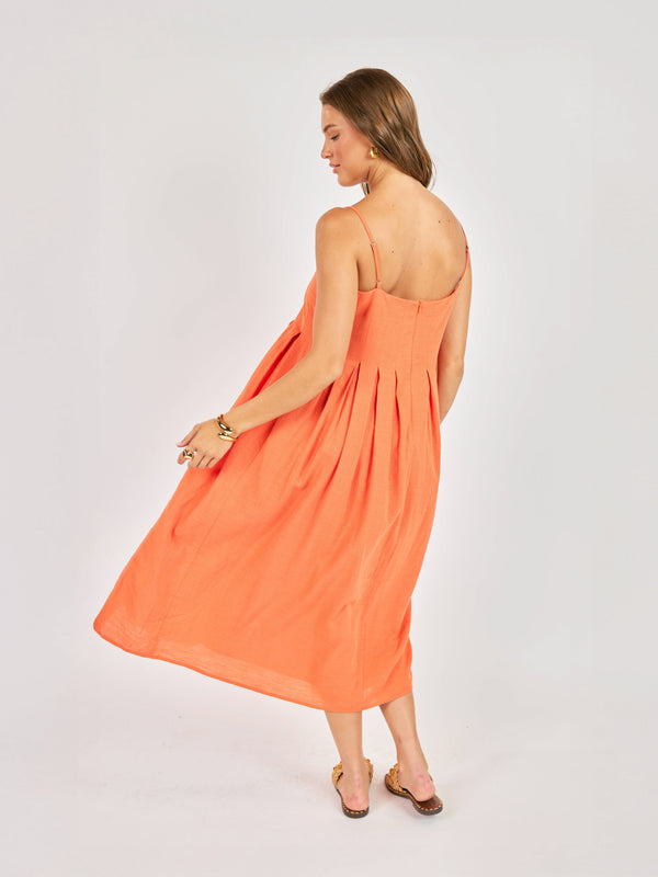 Good Day Pleated Midi Dress