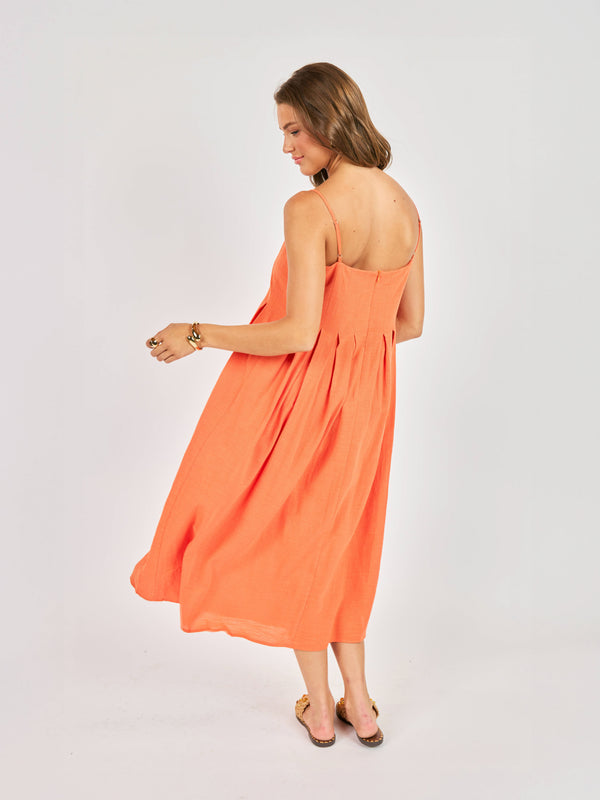 Good Day Pleated Midi Dress