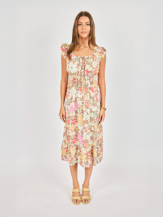 Floral Dunes Midi Dress