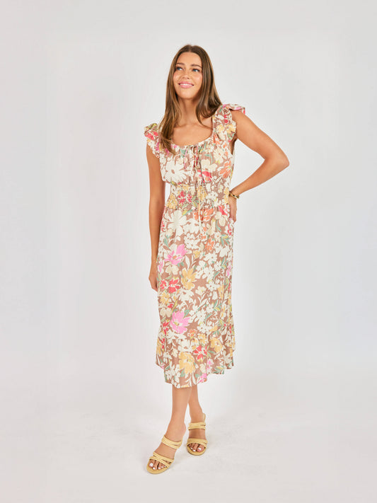 Floral Dunes Midi Dress