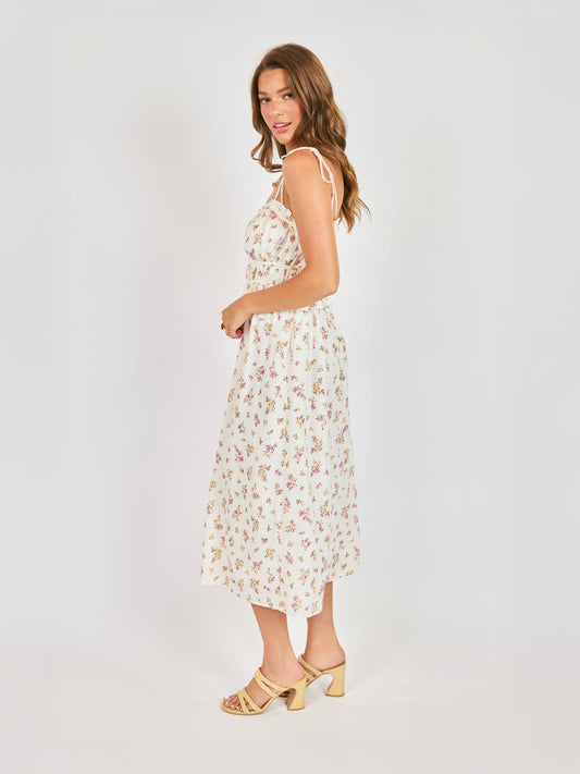 Bouquet Sweetheart Midi Dress