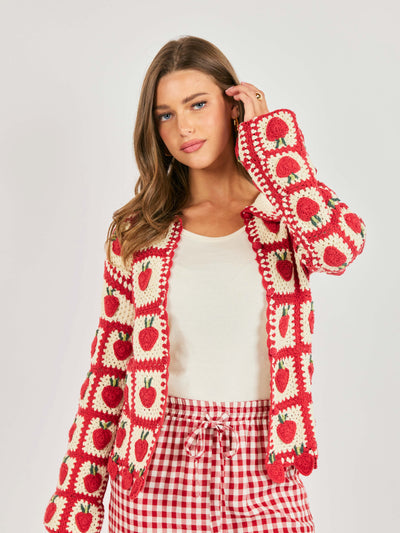 Berrylicious Crochet Cardi