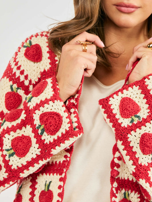 Berrylicious Crochet Cardi