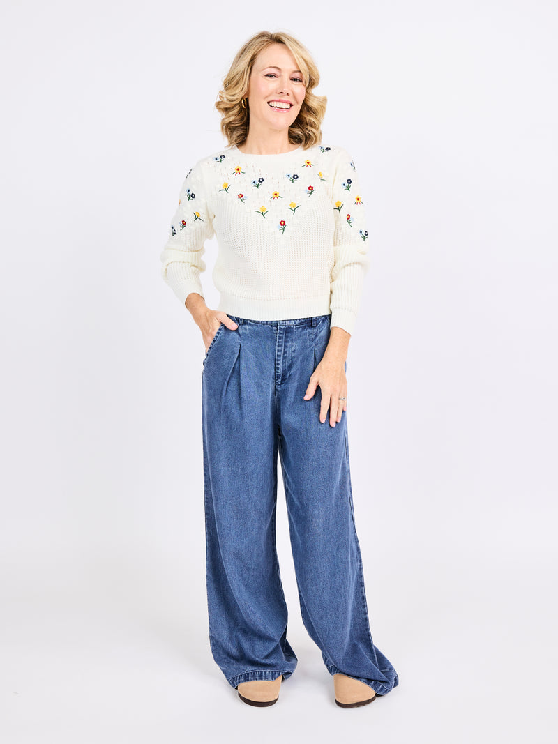 Bettie Embroidered Sweater