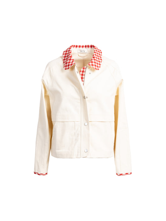 Teacup Gingham Barn Jacket