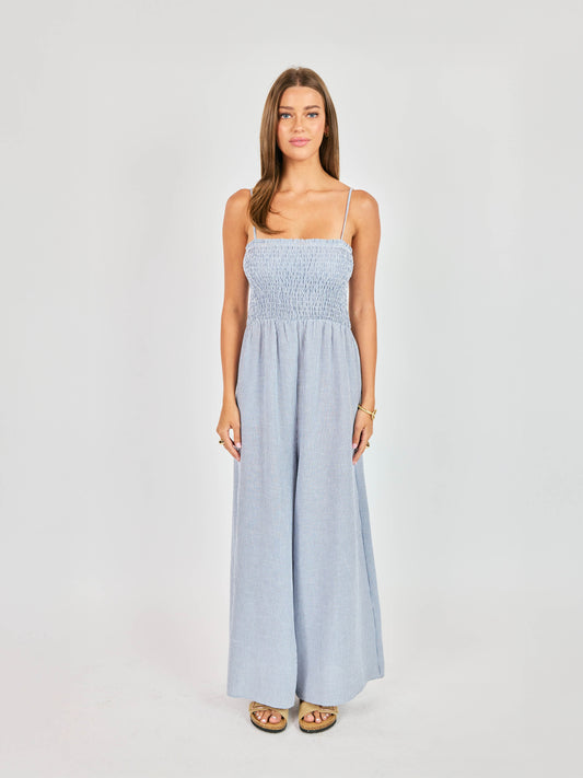 Garden Sun Smocked Jumpsuit