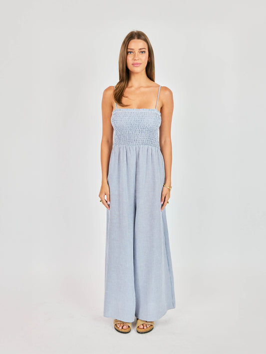 Garden Sun Smocked Jumpsuit
