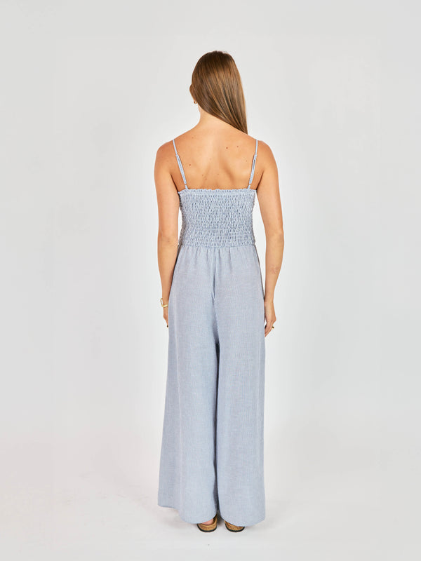 Garden Sun Smocked Jumpsuit