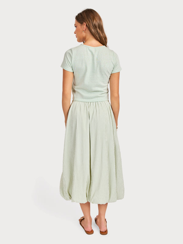 Lumen Tee in Sage - back view