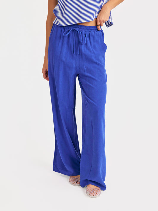 Sugarloaf Pants in Cobalt Blue - front crop view