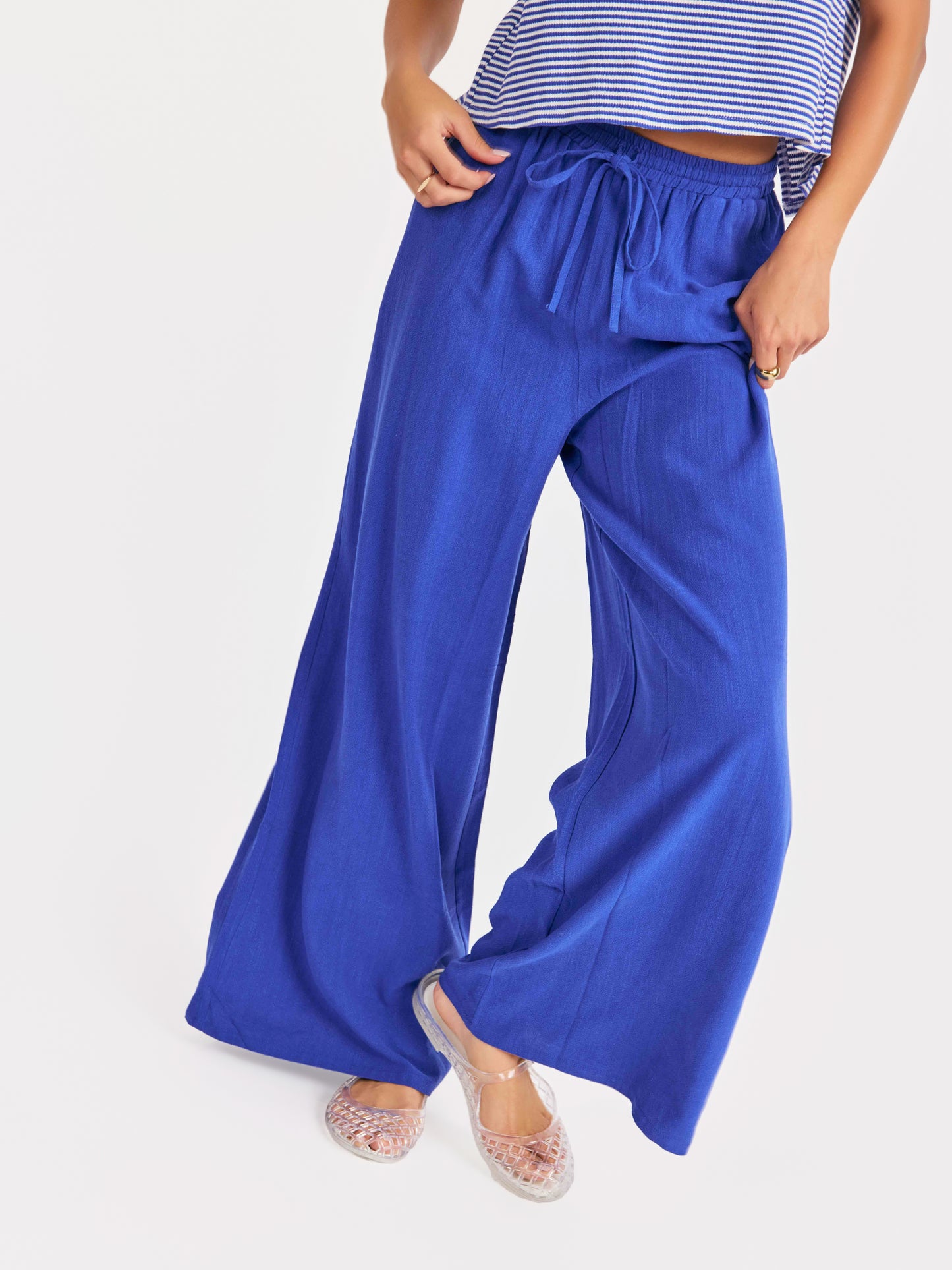 Sugarloaf Pants in Cobalt Blue - detail view