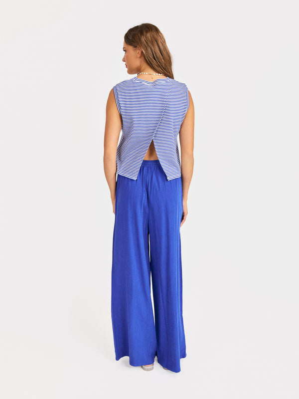 Sugarloaf Pants in Cobalt Blue - back view