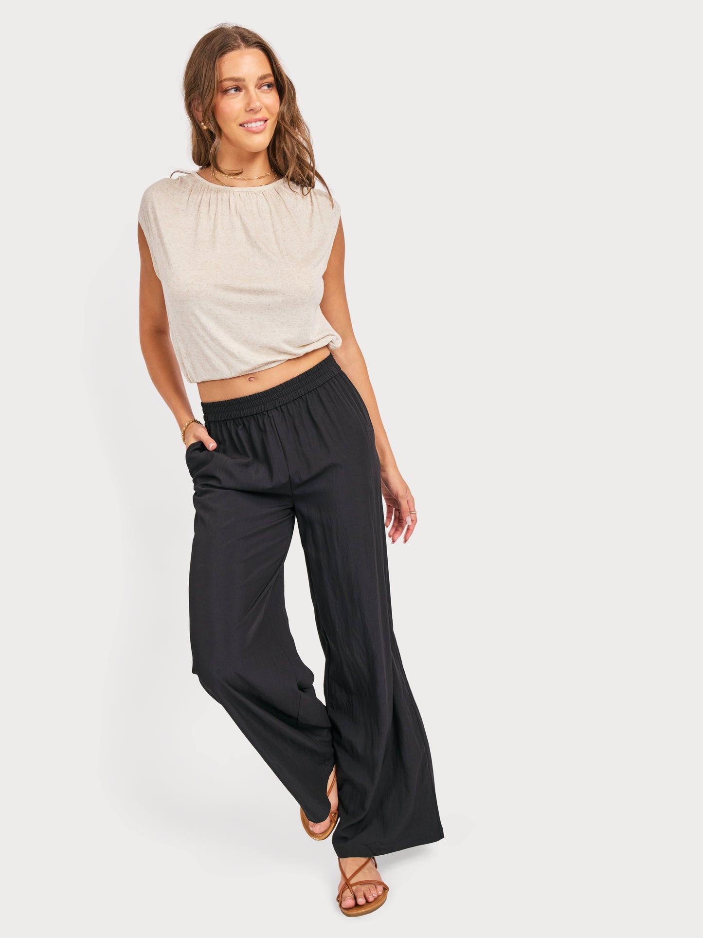Night Bloom Pants in Black - mood image