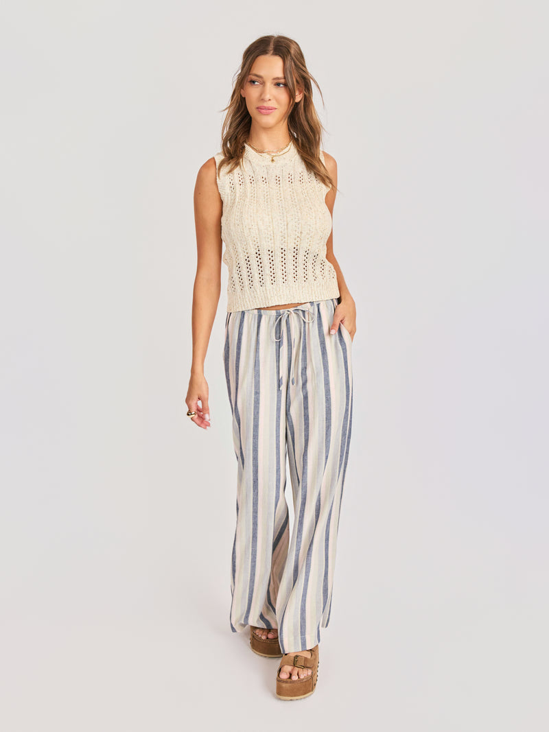 Sweetgrass Stripe Pants in Blue Multi - front view