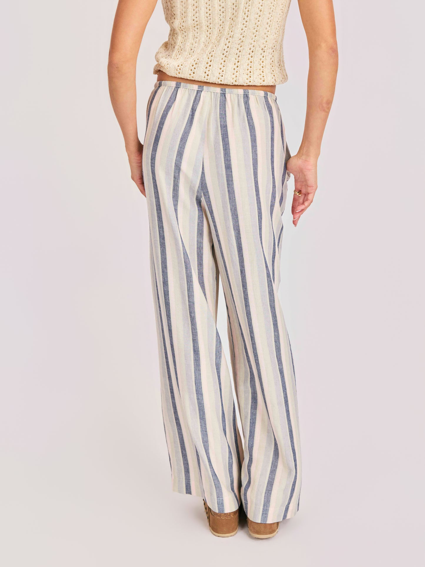 Sweetgrass Stripe Pants in Blue Multi - back crop view