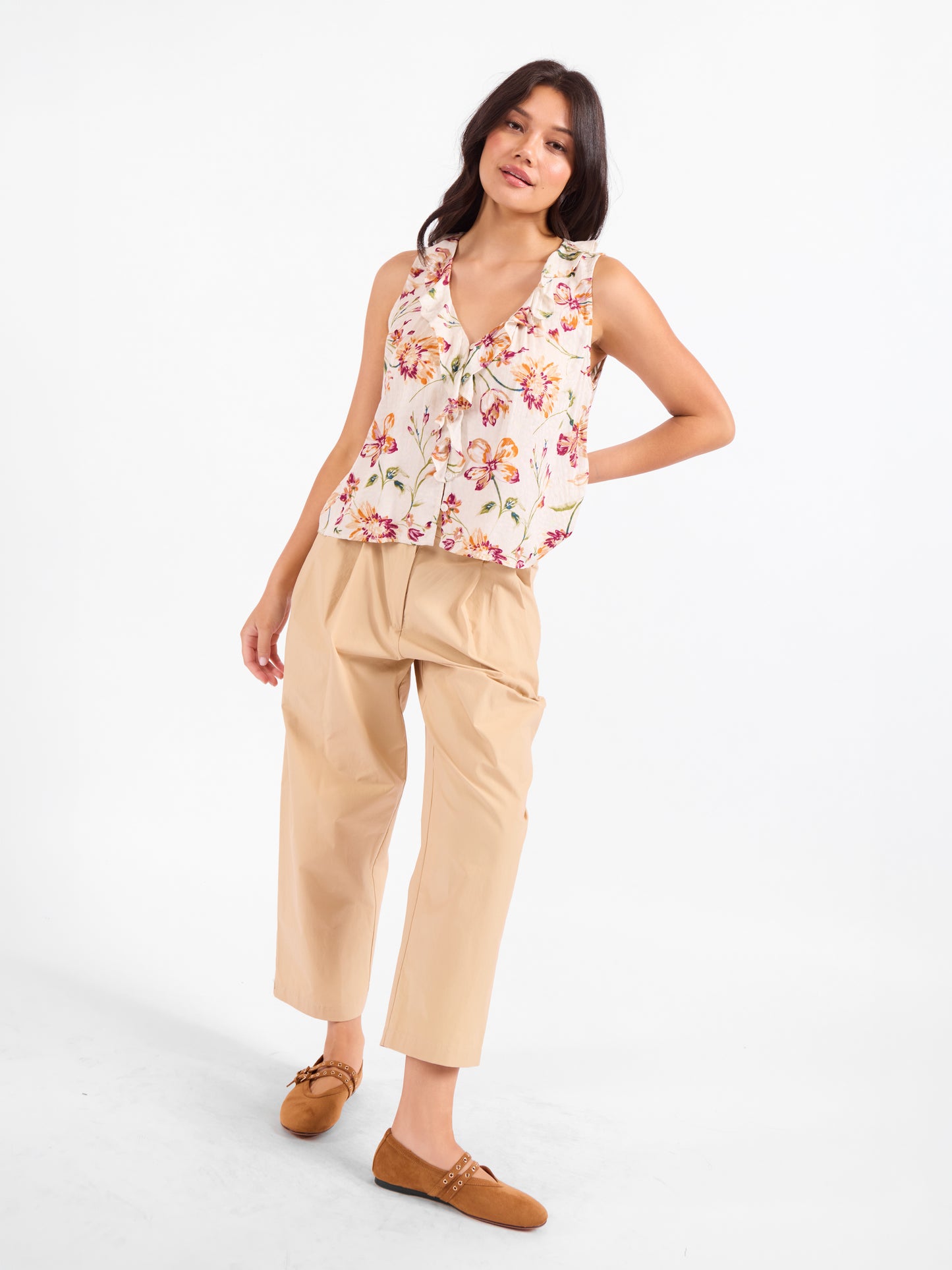Earth Song Top in Ivory Multi - mood image