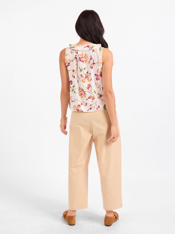 Earth Song Top in Ivory Multi - back view
