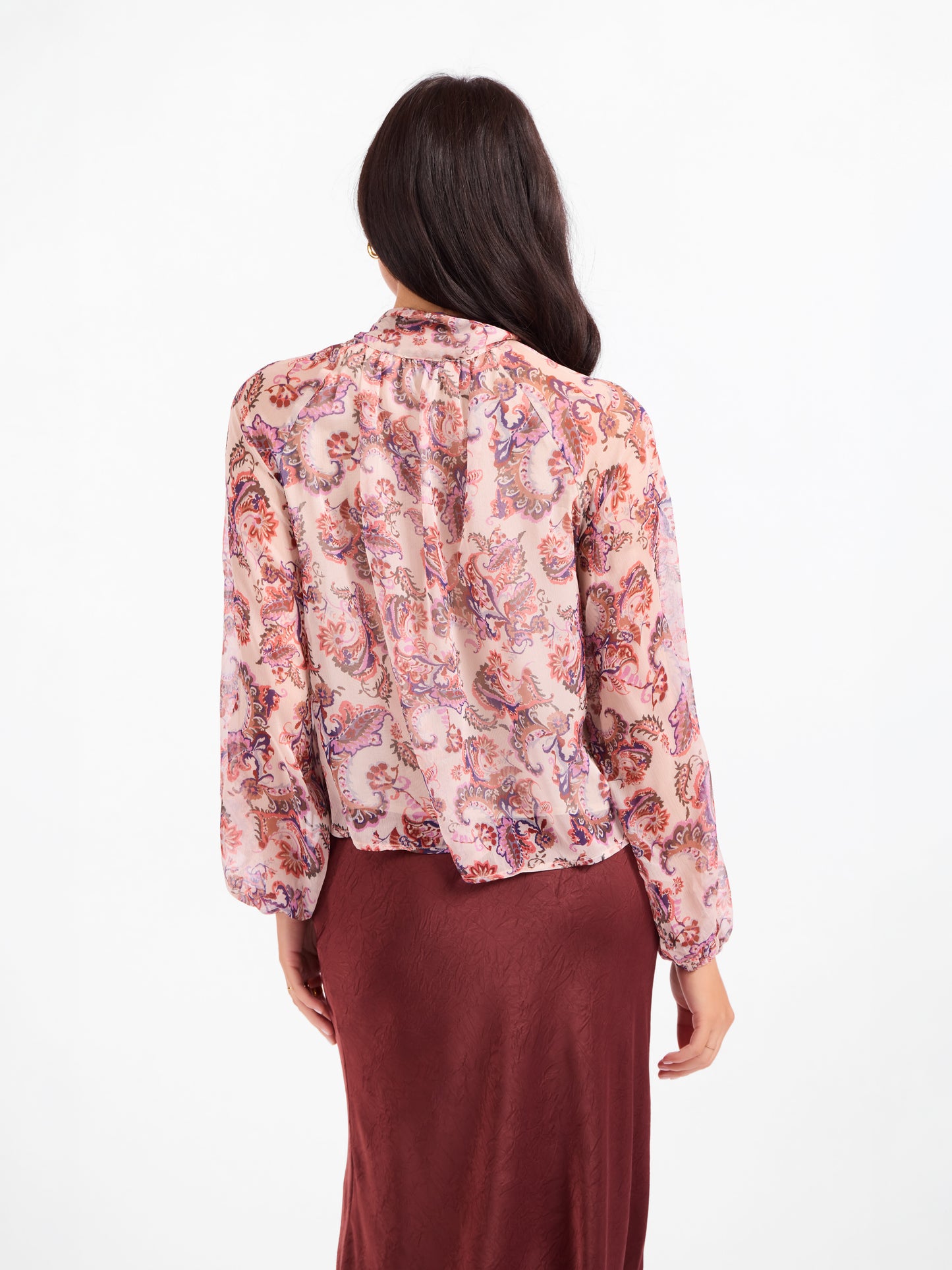 En Province Neck Tie Blouse