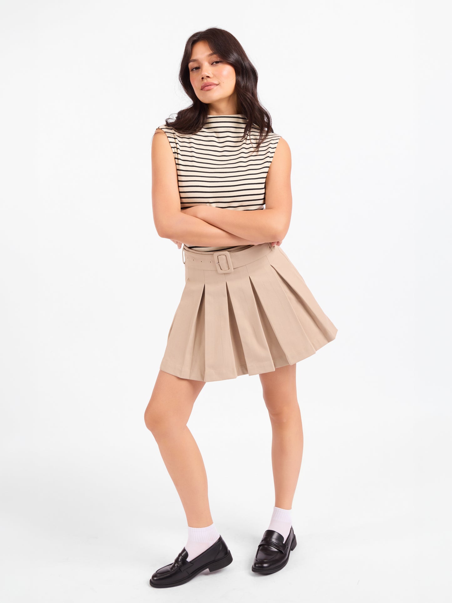 Brioche Mock Neck Knit Tank
