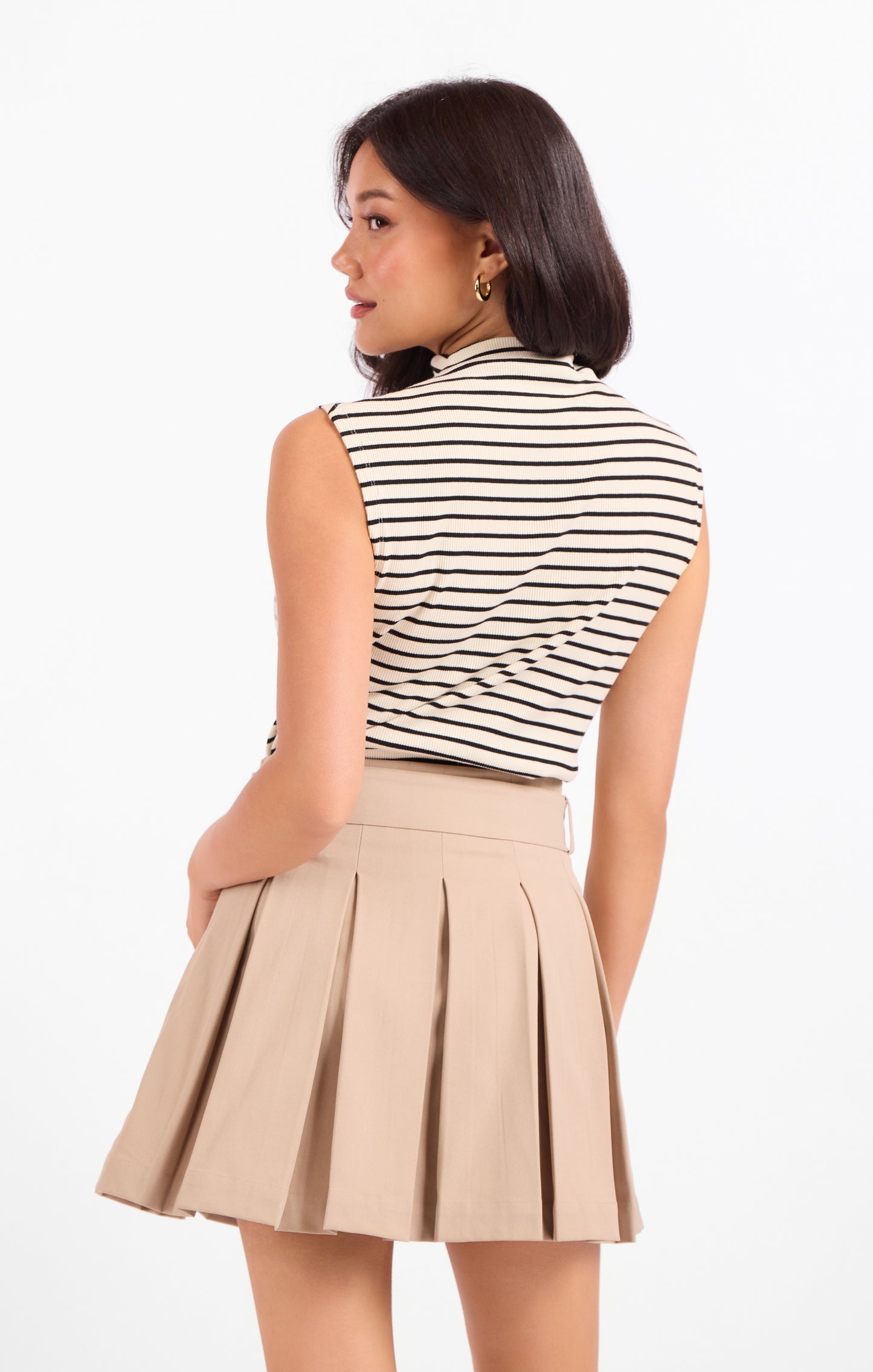 Brioche Mock Neck Knit Tank