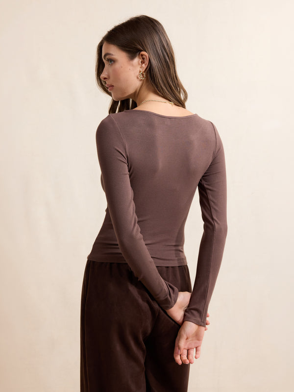 Ronan Boatneck Top - back crop view