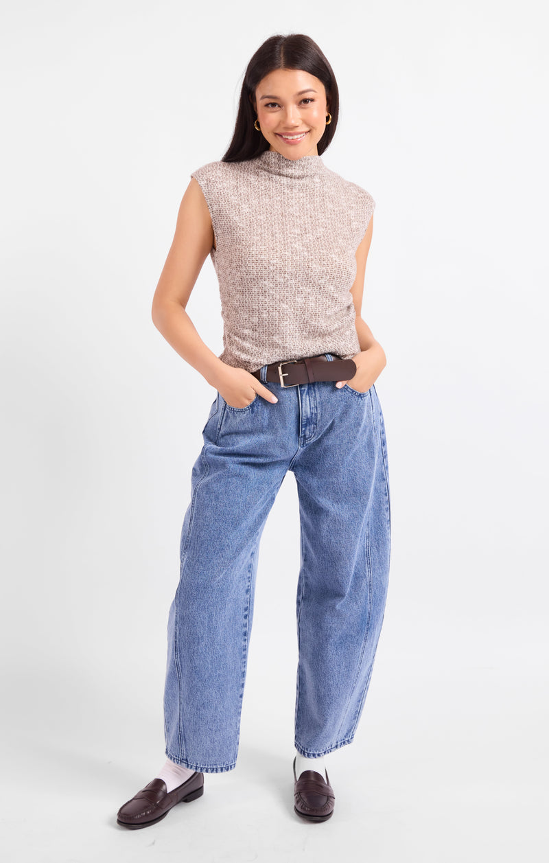 Billie Ruched Knit Top