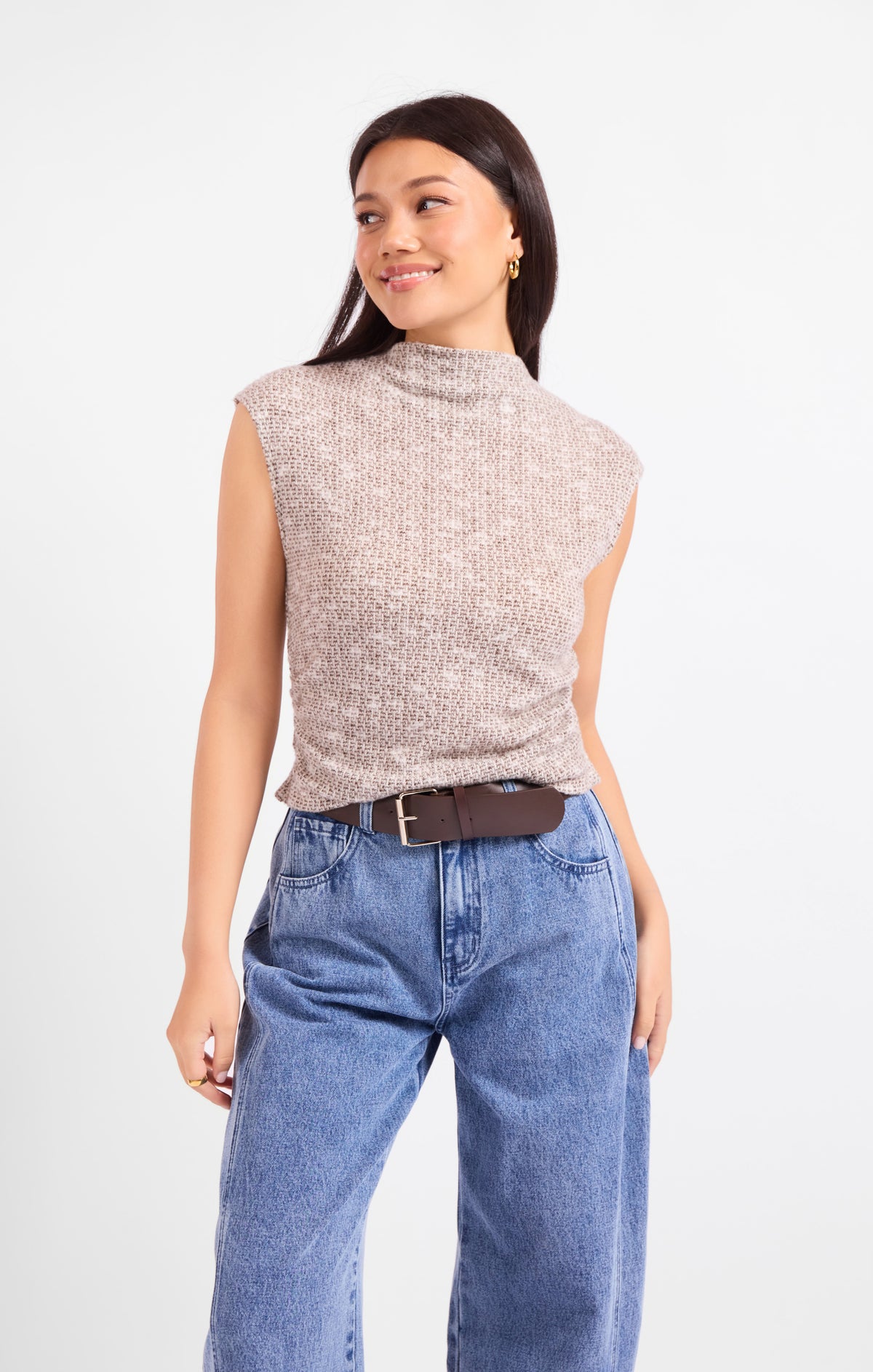 Billie Ruched Knit Top