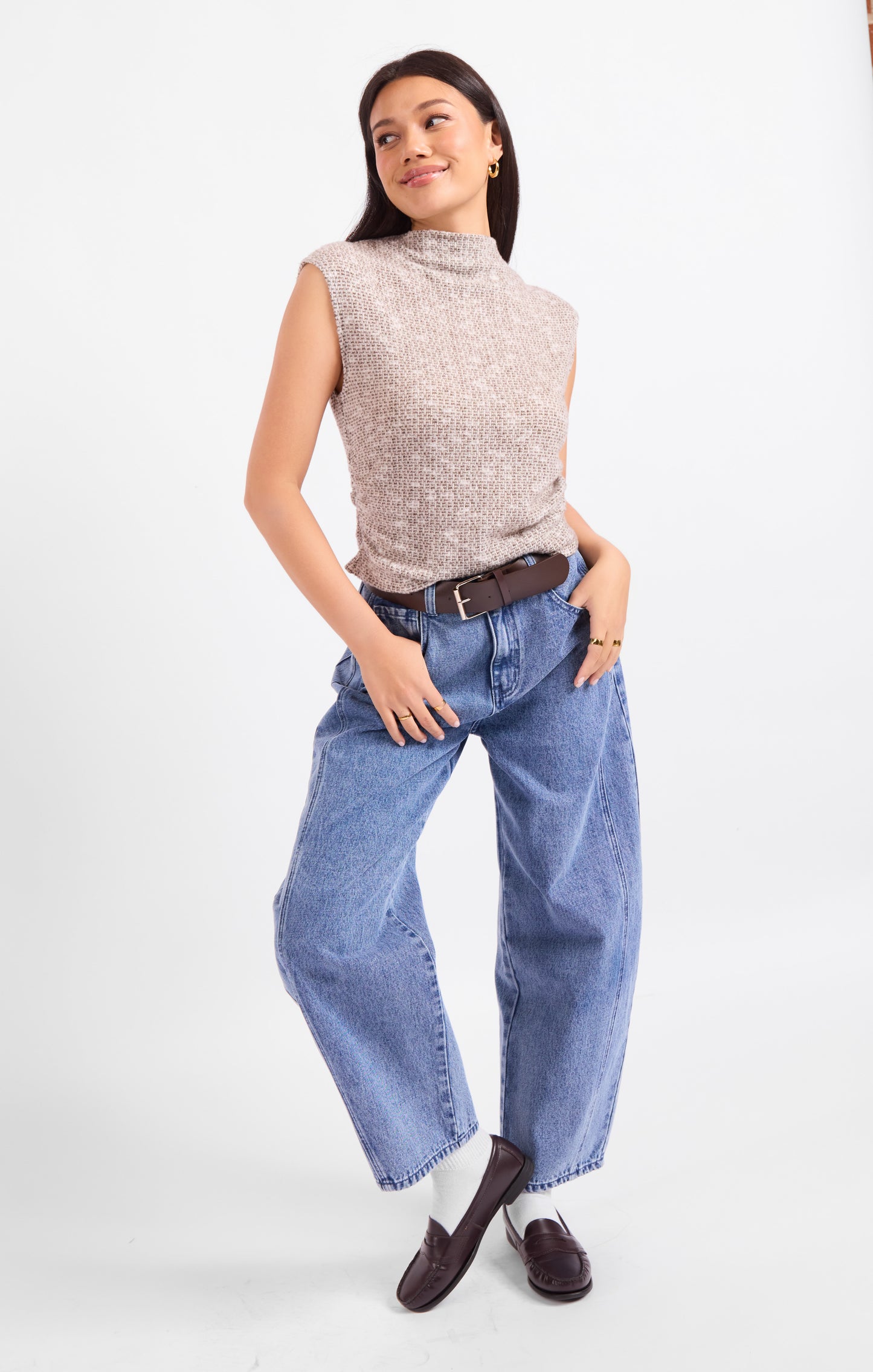 Billie Ruched Knit Top