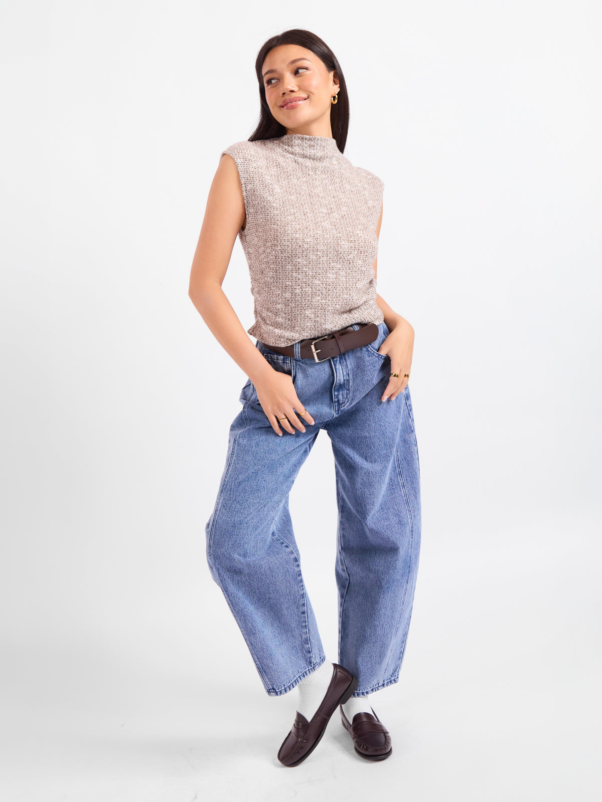 Billie Ruched Knit Top - mood image