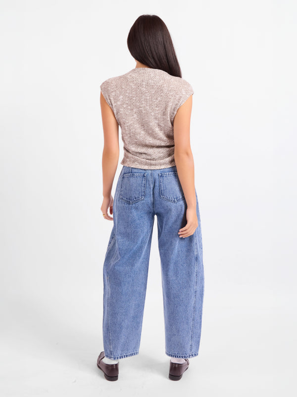 Billie Ruched Knit Top - back view