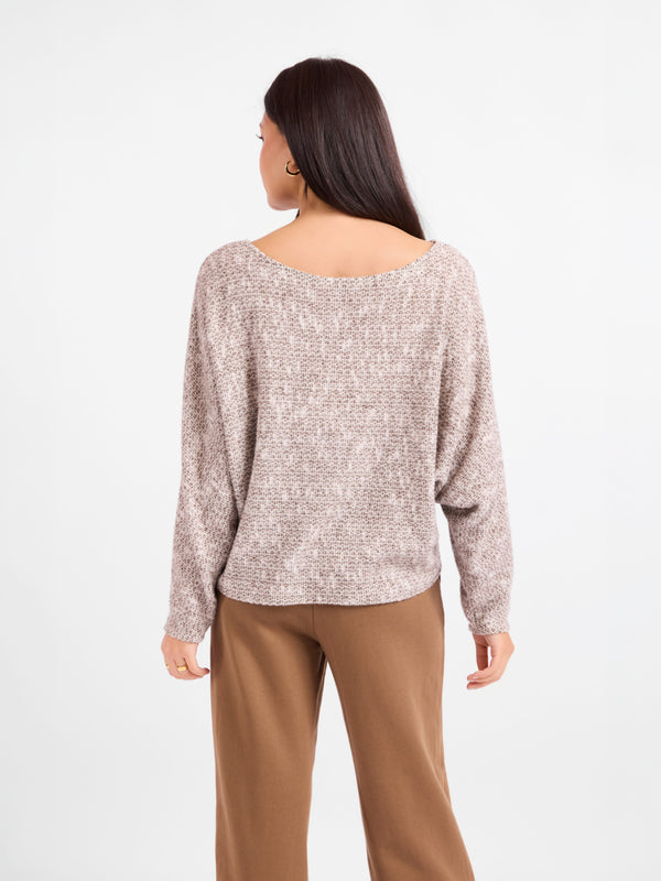 Billie Dolman Slv Knit Top - back crop view