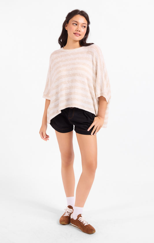 Billie Stripe Brushed Dolman Top