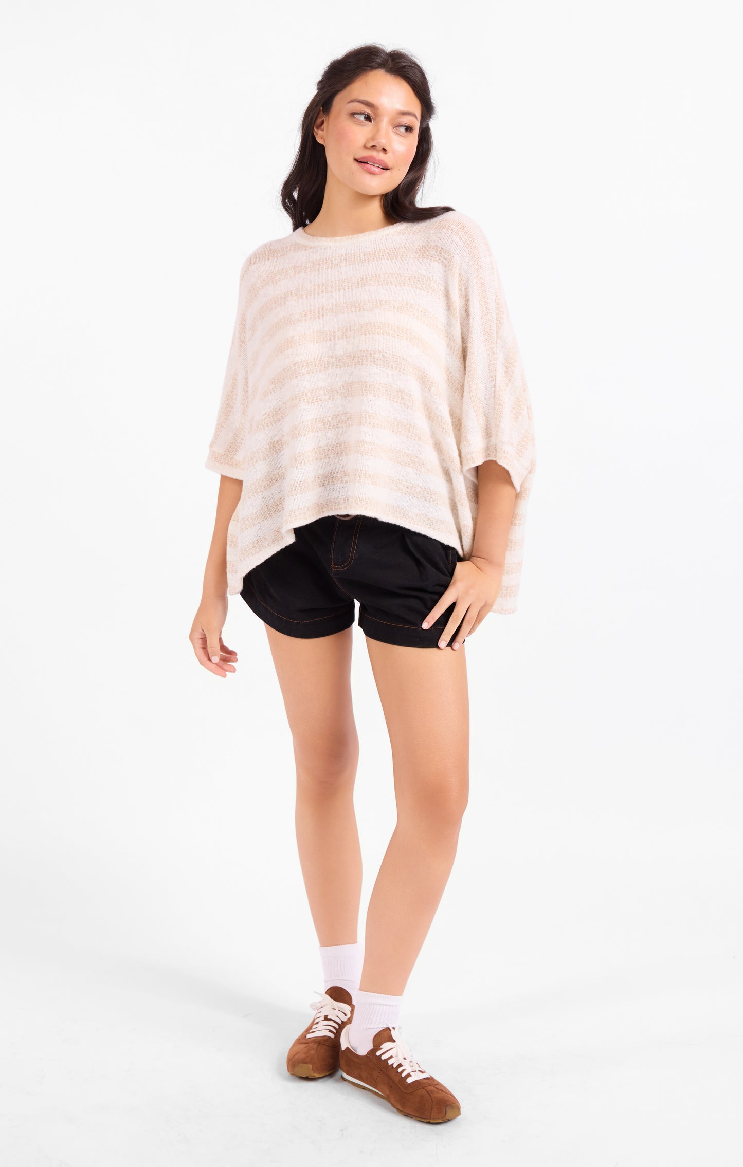 Billie Stripe Brushed Dolman Top